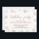 KopparSnyggt Modern 50:e, 60:e Födelsedagsfesten Inbjudningar<br><div class="desc">Högaktar din speciella dag med den här snyggten har födelsedagsfest inbjudan en vacker typografi och mönster i faux-koppar-struktur.</div>