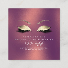 Kopparstreck med reflexionskort Glitter Guld Rabattkort