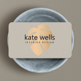 Koppartropisk dekorator Löv Insida Visitkort