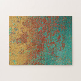 Kopparturkos Blue Orange Brown Struktur Pussel