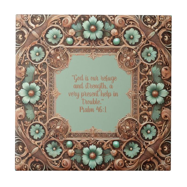 Kopparturkos Fillagret Ram Bible Verses Kakelplatta (Framsidan)