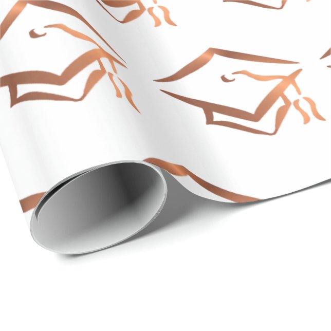 Kopparutseende studentmössa presentpapper (Rullad Hörn)