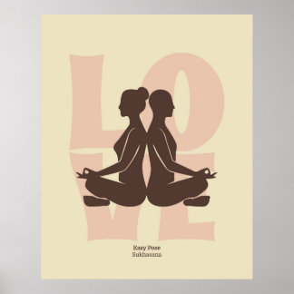 Koppel Yoga Pose Tryck | Matisse Stil Väggkonst