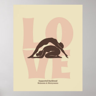 Koppel Yoga Pose Tryck | Matisse Stil Väggkonst