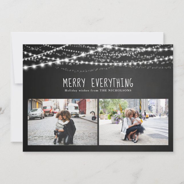 Koppla allt typografi-Helgdag till foto Julkort (Framsida)