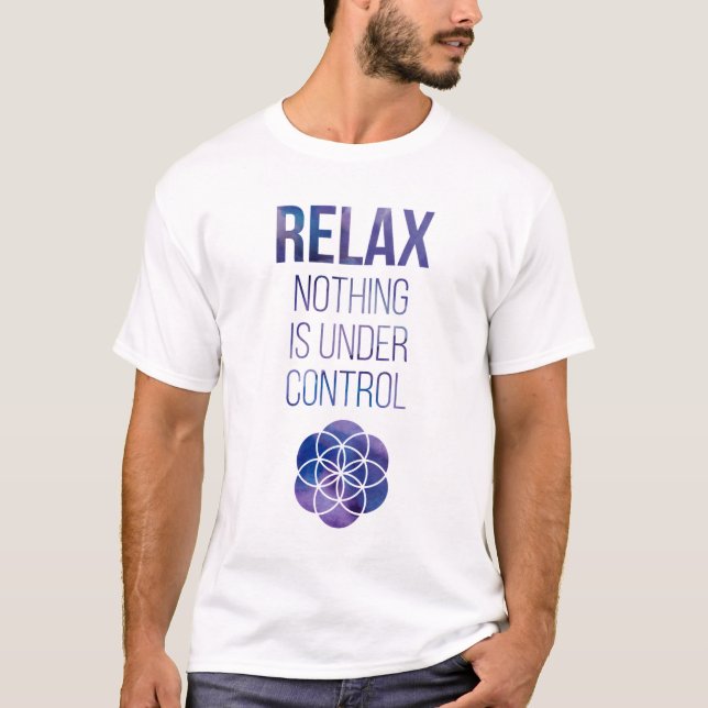 Koppla av det MindfulnessBuddha citationstecknet Tee Shirt (Framsida)
