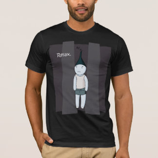 Koppla av färgad mörk t-shirt