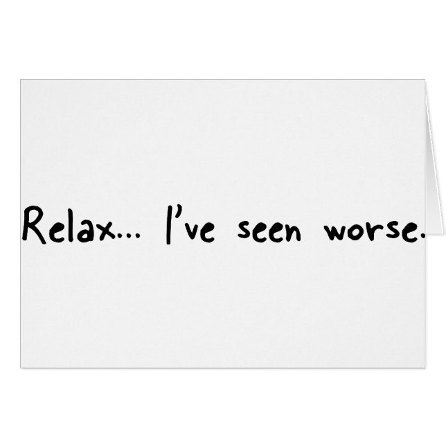 Koppla av hälsningskort (Framsidan Horizontal)