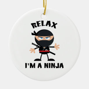 Koppla av I-förmiddagen en Ninja Julgransprydnad Keramik
