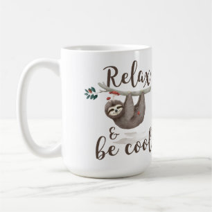 Koppla av och var den kalla slothen kaffemugg