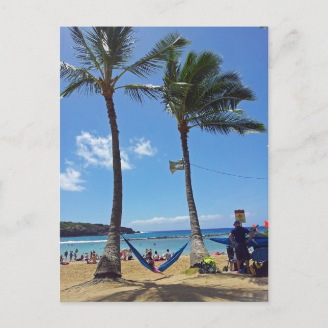 Koppla av på en Hawaii strand Vykort (Framsida)