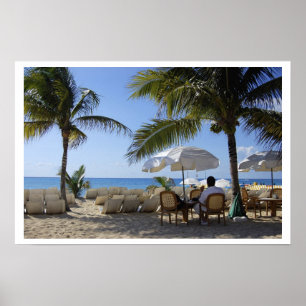 Koppla av på en karibisk strand poster