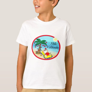 Koppla av under jul för handflatanSanta hawaiin T Shirt