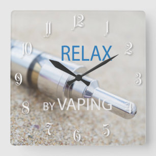 Koppla av, vid vaping fyrkantig klocka