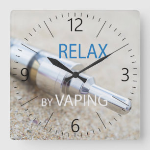 Koppla av, vid vaping fyrkantig klocka