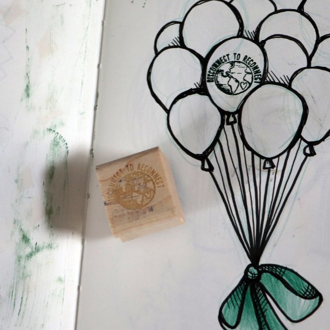 Koppla från för att återkoppla jorddagsläget älska stämpel (Skapare uppladdad)