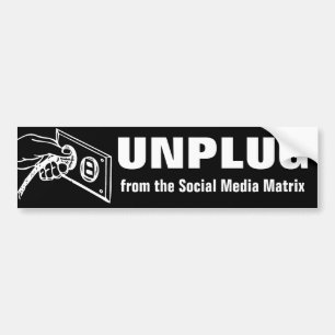 Koppla från från den sociala massmediamatrisen bildekal