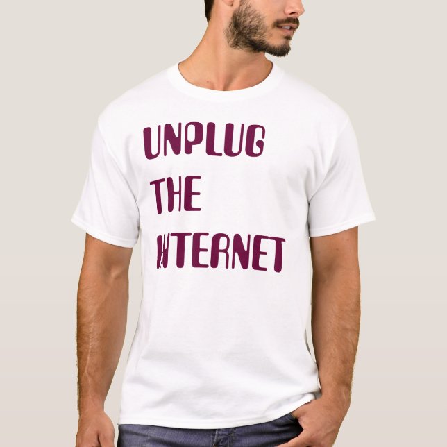 Koppla från internet t-shirt (Framsida)