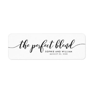 Koppla från Perfekten Blend Wedding Favor-etikett Returadress Etikett