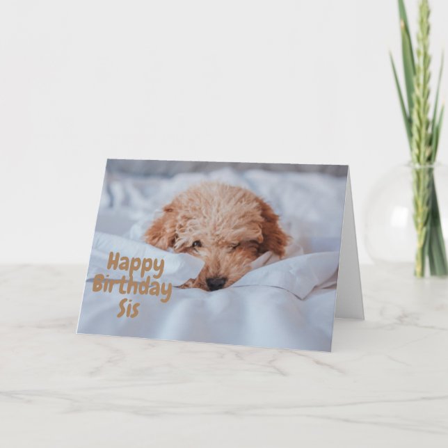 KOPPLA HUND FÖR MIN SISTERS BIRTHDAY-KORT KORT (Framsida)