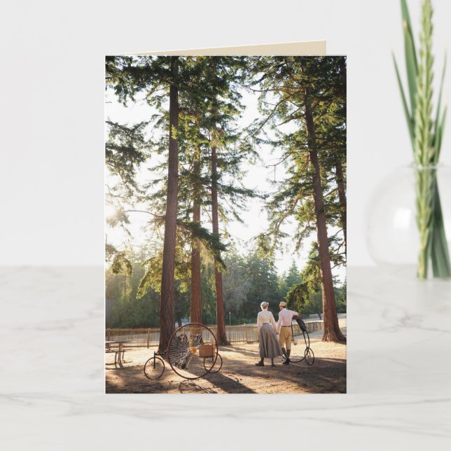 Koppla ihop att gå i solsken med victorianen kort (Framsida)