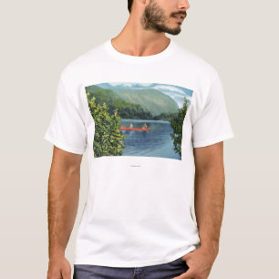 Koppla ihop att kanota på en sjö t-shirt