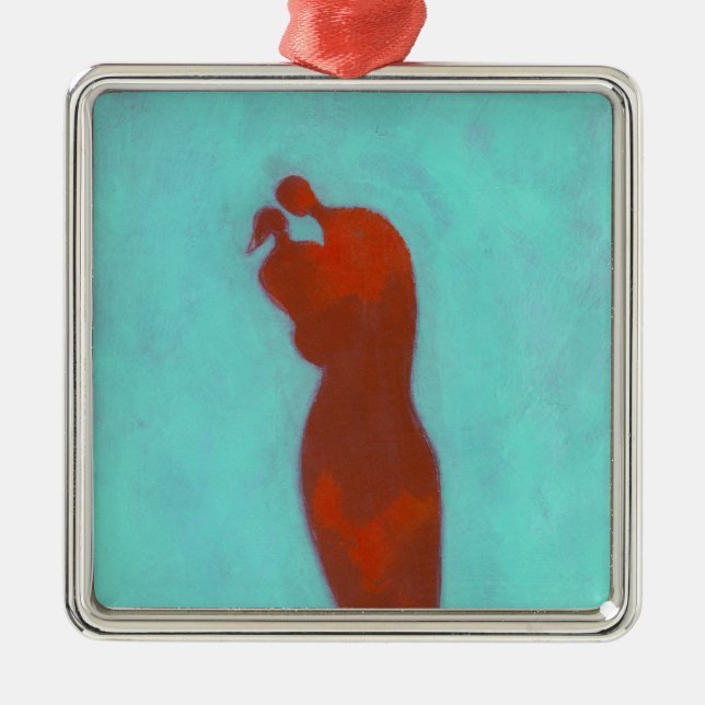 Koppla ihop att omfamna julgransprydnad metall (Framsidan)