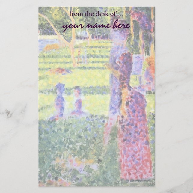 Koppla ihop av Georges Seurat, vintagePointillism Brevpapper (Framsida)