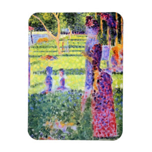 Koppla ihop av Georges Seurat, vintagePointillism Magnet
