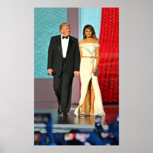 Koppla ihop först boll för Donald och Melania Poster