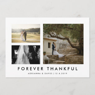 Koppla ihop fotobröllopför evigt tacksamma tack kort