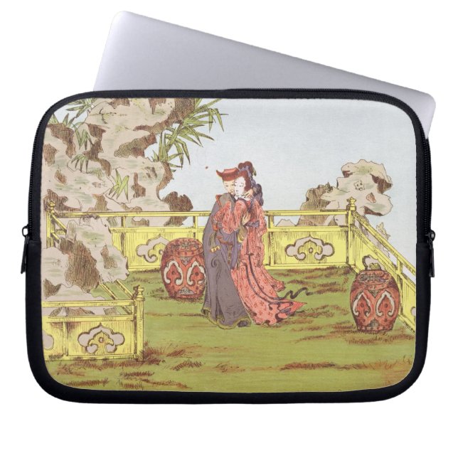 Koppla ihop i en kinesisk trädgård, från laptop sleeve (Framsidan)
