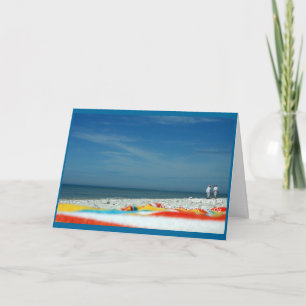 Koppla ihop på den sandiga stranden inbjudan