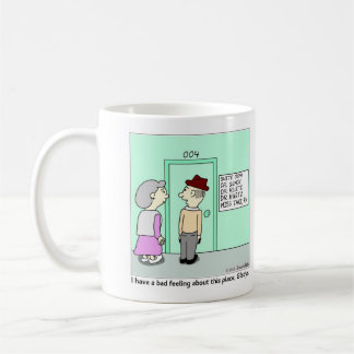 Koppla ihop på doktor kontor kaffemugg