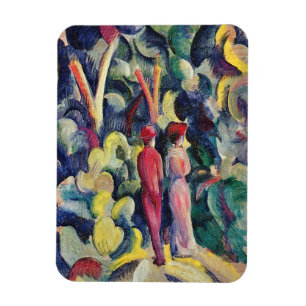 Koppla ihop på skogen spårar vid Augusti Macke Magnet