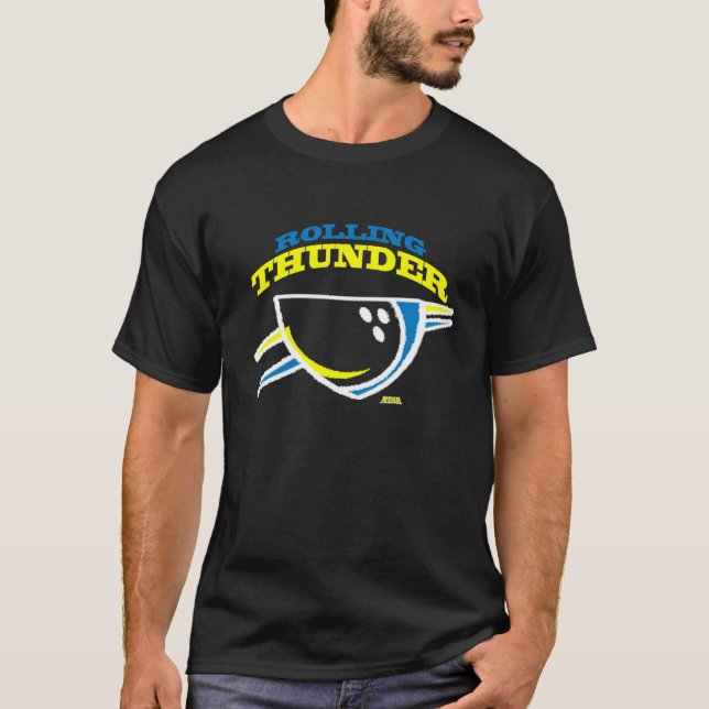 KOPPLA IHOP: Rullande åskabowlingskjorta T Shirt (Framsida)