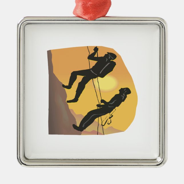 Koppla ihop stenklättringen julgransprydnad metall (Framsidan)