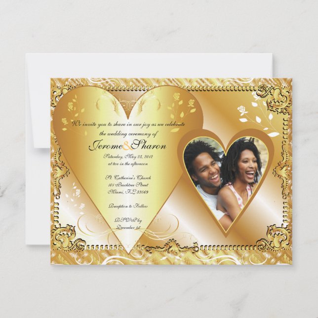 koppla ihop, WeddingInvitTemplatePhoto5, &, oss Inbjudningar (Framsida)