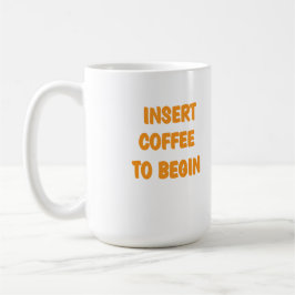 Koppla in kaffe för att börja kaffemuggen kaffemugg