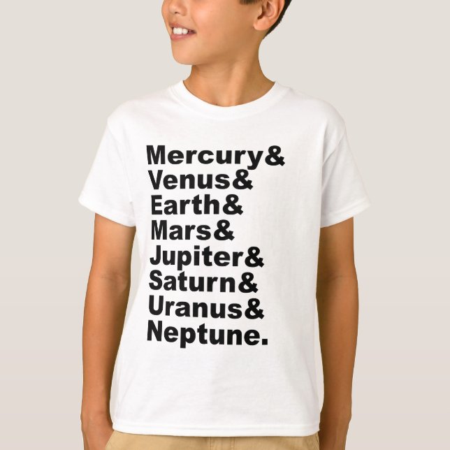 Koppla inte Inbjudan till vår 8-planeten Party Tee (Framsida)