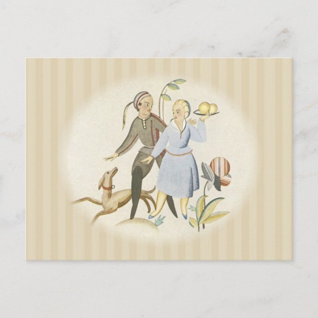 Koppla med Hund Vykort (Framsida)