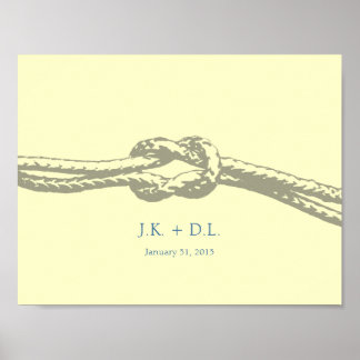 Koppla Personligen Knot-utskrift Poster