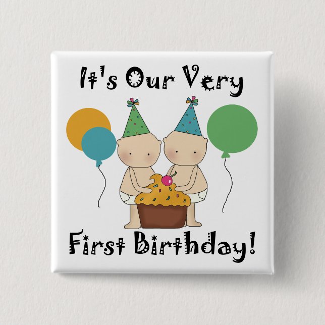 Koppla samman 1st födelsedagTshirts och gåvor för Knapp (Framsida)