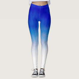 Koppla samman Royalet Blue Ice Rain Design Leggings