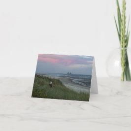 Koppla samman stenar med kvinnan Notecard Kort