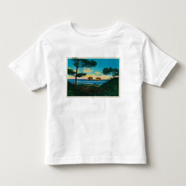 Koppla samman stenar på Oregon CoastCoast T Shirt (Framsida)