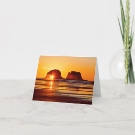 Koppla samman stensolnedgången Notecard Kort