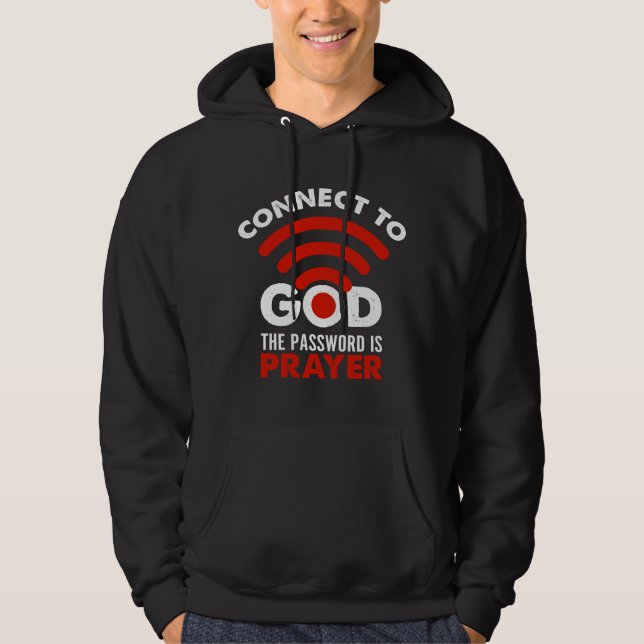 Koppla till Gud med lösenordsbölaren och ge Christ Hoodie (Framsida)