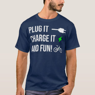 Koppla upp laddningen av roligten Design för EBik T Shirt
