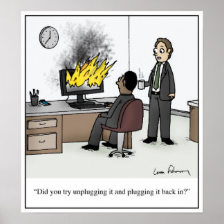 Koppla ur och koppla tillbaka det i Tecknad Poster